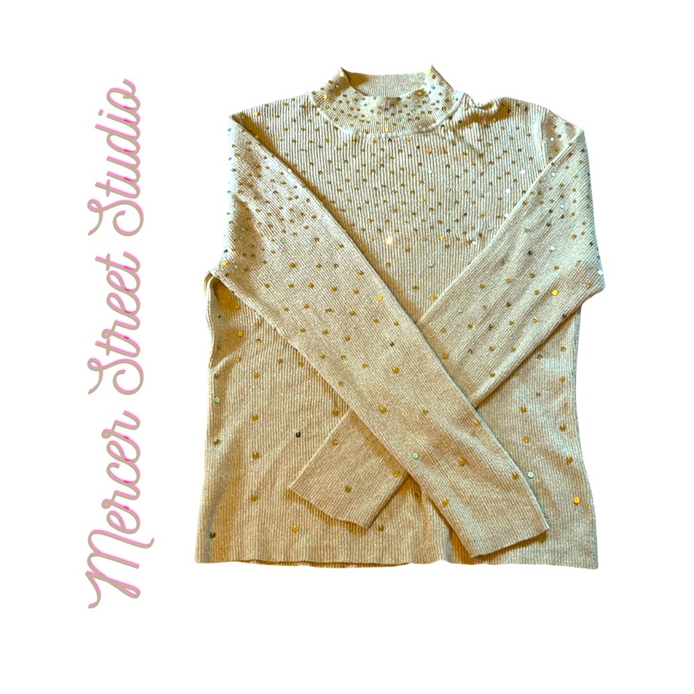 Gold sequin sweater